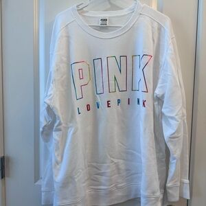 White PINK Love Pink Sweatshirt